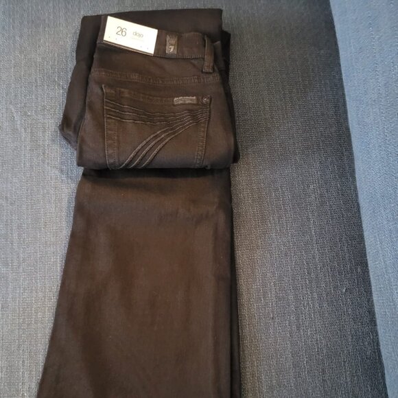 7 For All Mankind – Women’s DOJO model jeans, size 26 or 31 black - Picture 1 of 6